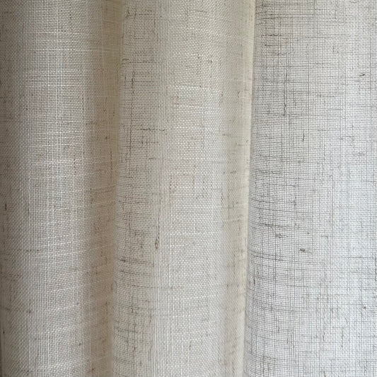 Rideaux en lin mélangé beige clair Wave