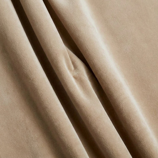 Rideaux en velours épais beige Wave
