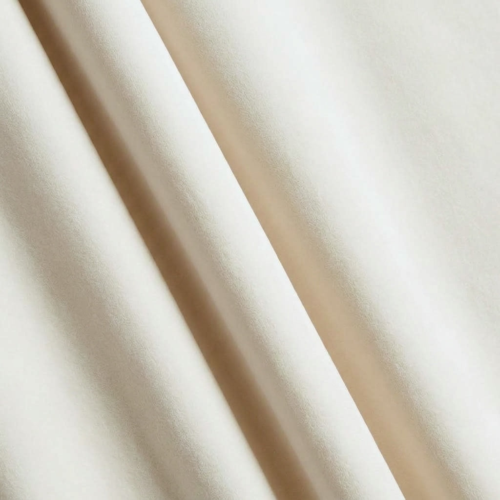 Rideaux en velours blanc systeme Wave