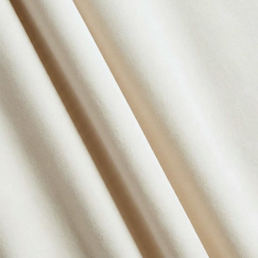 Rideaux en velours blanc systeme Wave