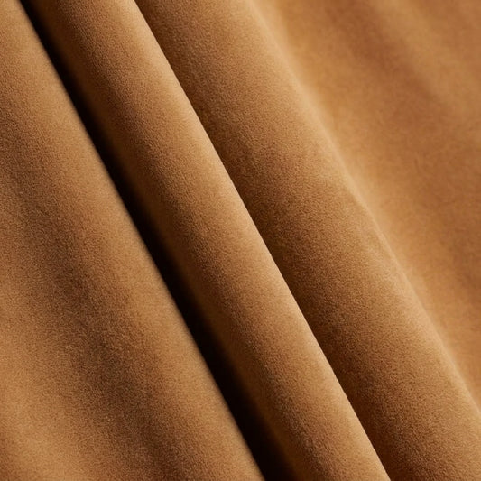 Rideaux Wave en velours marron camel